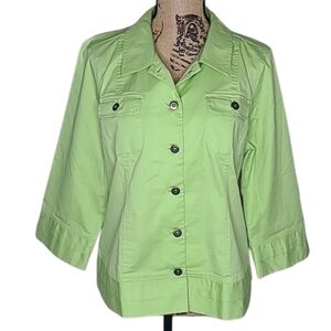 Christopher & Banks Green Lightweight Jacket